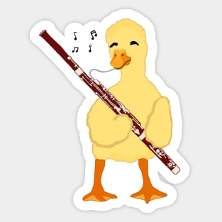 Bassoon Duck Sticker